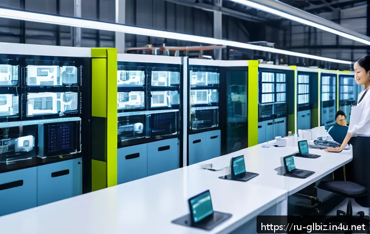 국제비즈니스 시장 동향 이해하기 - A modern manufacturing facility in Southeast Asia featuring diverse engineers and technicians wearin...